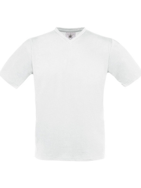 T-Shirt V-Neck Exact B & C White