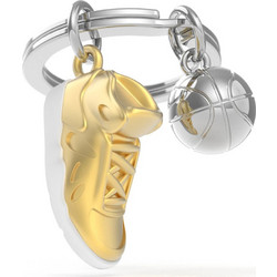 Μπρελόκ MetaMorphose Basketball Shoe' Χρυσό Με Ασημένια Μπάλα