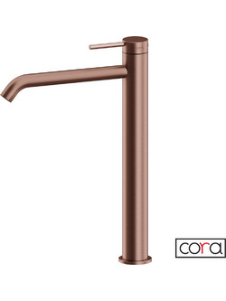 Μπαταρία Νιπτήρα Υψηλή με Βαλβίδα Clic-Clac Cosmo PVD Rose Gold Brushed Inox 316L