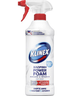 Klinex Power foam χλωρίνη λεκάνη & μπάνιο 435ml