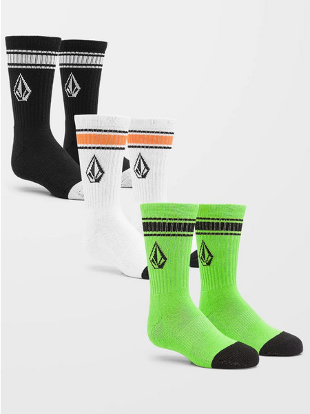 Kid's Volcom Full Stone Sock Multipack MULTI
