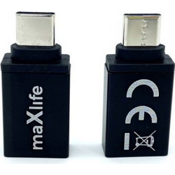 Maxlife Μετατροπέας Μετατροπέας USB-C male σε USB-A - Μαύρο