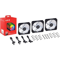 Adata XPG Vento R Case Fan 120mm ARGB με Σύνδεση 4-Pin PWM 3τμχ Black