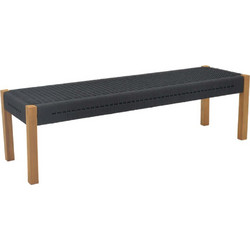 Παγκάκι Uma 340-000013 120x45x40cm Black