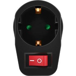 Powertech PT-810 Μαύρο Μονόπριζο με Διακόπτη 16A