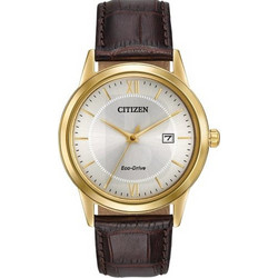 Citizen Ανδρικό Ρολόι με Καφέ Δερμάτινο Λουράκι AW1232-04A