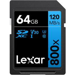 Lexar 800x SDXC 64GB Class 10 U3 V30 UHS-I