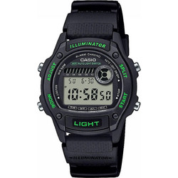 Casio Standard Ψηφιακό Ανδρικό Ρολόι Χρονογράφος με Μαύρο Καουτσούκ Λουράκι W-220H-1A3VEF