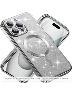 Techsuit - Luxury Glitter Magsafe - Iphone 17 Air - Silver