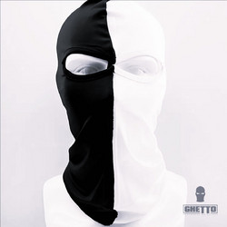 Ghetto Black / White Balaclava 2 Hole Unisex