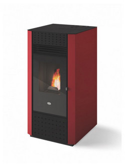 Eva Calor Irma 10C Bordeaux Καναλάτη Σόμπα Pellet Αεραγωγών Αερόθερμη 9.2kW