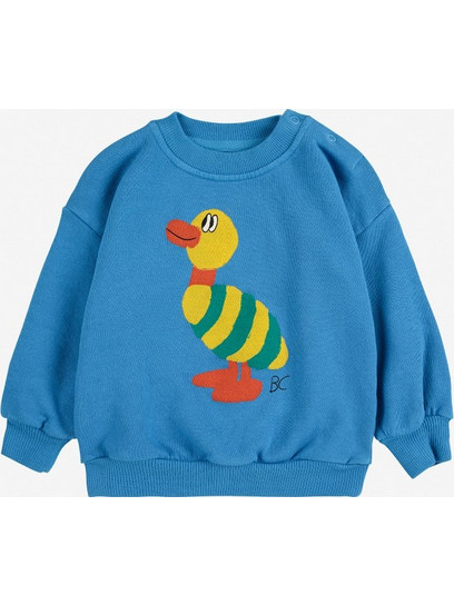 Bobo Choses Μπλούζα Φούτερ Baby Striped Duck Blue