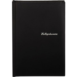 Ευρετήριο Μαύρο Δερματίνη 15x21cm - 96Φ