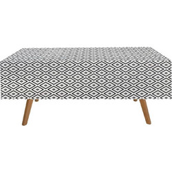 Τραπεζομάντηλο Πλαστικό Λευκό Μαύρο Aztec 183x137cm