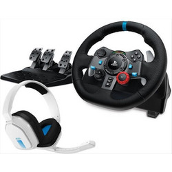 Logitech G29 Driving Force & Logitech Astro A10 Τιμονιέρα 900° με Πετάλια για PC / PS5 & PS4