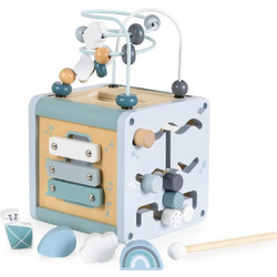 MONI TOYS ΞΥΛΙΝΟΣ ΚΥΒΟΣ ΔΡΑΣΤΗΡΙΟΤΗΤΩΝ W11B316 BLUE 3801005602360