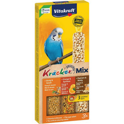 Vitakraft Kracker Budgies with Honey, Orange & Popcorn 3τμχ