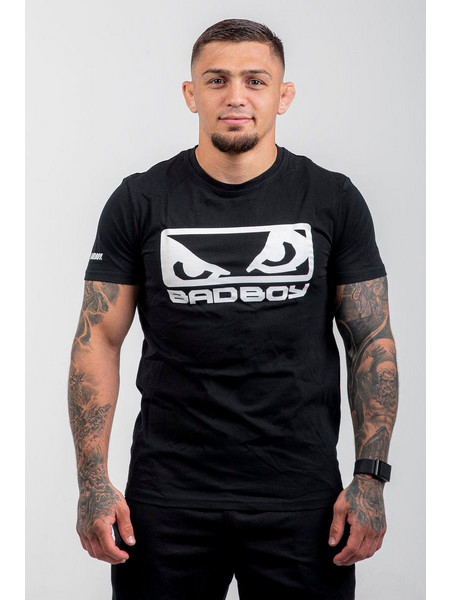 BAD BOY LOGO CLASSIC MEN'S T-SHIRT REGULAR FIT BB-000001-BW Μαυρο