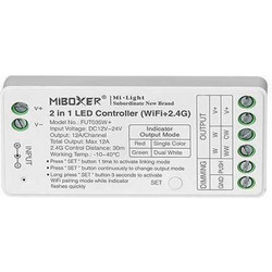 Ασύρματο RF Wifi Controller Dimmer 12A DC 12V/122W 24V/288W για μονόχρωμες ταινίες led - 145-71404