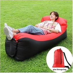 Φουσκωτό στρώμα & κάθισμα ξαπλώστρα lazy bag inflatable air sofa κόκκινο μαύρο
