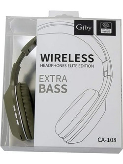 Gjby CA-108 Ασύρματα Bluetooth Ακουστικά Over Ear Πράσινα Χακί