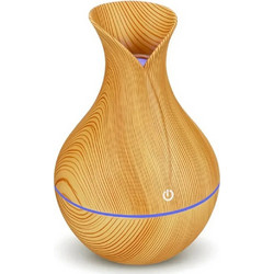 Ultrasonic Aroma Humidifier round J007 Ανοιχτό Καφέ