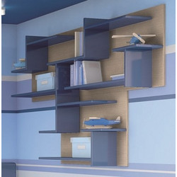 Woodyline Πλάτη Εταζέρας Tetris 100cm x 3 Μελαμίνη Δρυς Αμοργός 10 Αμοργός 10
