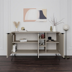 Μπουφές Clara Megapap χρώμα sandstone 142x35,6x83εκ. - MEGAPAP
