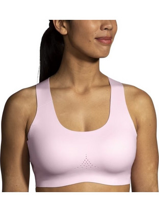 Brooks Dare Crossback Run Bra 2.0 Αθλητικό Μπουστάκι με Υψηλή Στήριξη & Ελαφριά Ενίσχυση Ροζ 350084-664