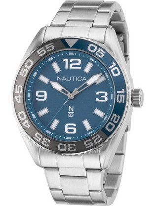 Nautica Ανδρικό Ρολόι με Ασημί Μεταλλικό Μπρασελέ NAPFWS307