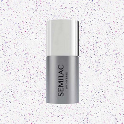 Semilac No Wipe T15 Blinking Blue & Violet Flakes Top Coat Ημιμόνιμο Βερνίκι Νυχιών 7ml