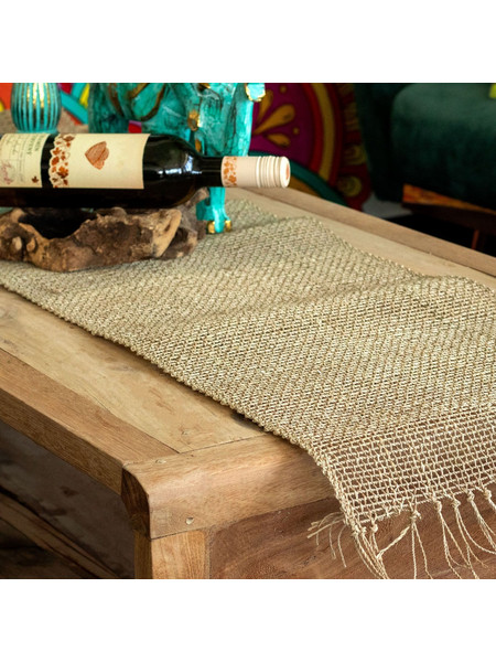 Seagrass Fringe Natural Table Runner - 150cm