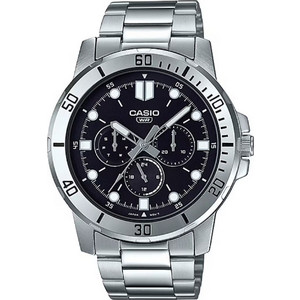 Casio Ανδρικό Ρολόι Χρονογράφος με Ασημί Μεταλλικό Μπρασελέ MTP-VD300D-1E Casio Ανδρικό Ρολόι Χρονογράφος με Ασημί Μεταλλικό Μπρασελέ MTP-VD300D-1E