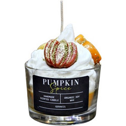 Keradiko Αρωματικό Κερί Σόγιας Σε Ποτήρι Small φ8,2 x 5,8 cm (pumpkin spice) 004090PSP