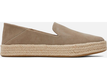 TOMS DUN SUEDE WM CAROLN ESP 10020711-NATURAL Biege
