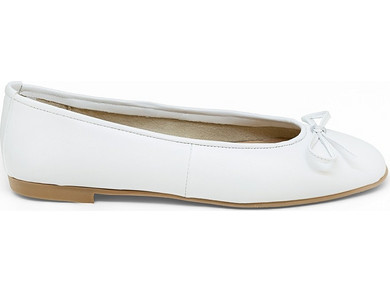 Bigshoes GA2137-02 Δερμάτινη Μπαλαρίνα Λευκό