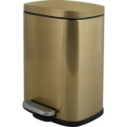 Κάδος Απορριμμάτων Akira 05392.014 5lt 21,4x16,4x29,5cm Brushed Gold Μέταλλο