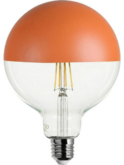 Creative Cables Λαμπτήρας LED Maria G125 4,8W 806Lm Filament E27 2700K Ρυθμιζόμενης έντασης - Πορτοκαλί - Creative Cables - FL-LEDGMARA
