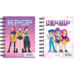 Next K-POP τετράδιο σπιράλ mini με αυτοκόλλητο 8x10εκ. 70φ. (ΤΕΜ10)
