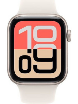 Apple Watch SE 3 Aluminium 44mm Αδιάβροχο με Παλμογράφο (Starlight Aluminium Case with Starlight Sport Band - M/L)