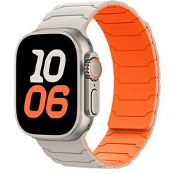 Hoco WA39 Λουράκι Σιλικόνης Beige / Orange (Apple Watch 38 / 40 / 41 / 42mm)