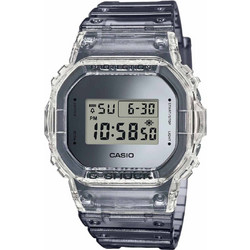 Casio G-Shock Ψηφιακό Ανδρικό Ρολόι Χρονογράφος με Ασημί Καουτσούκ Λουράκι DW-5600SK-1ER