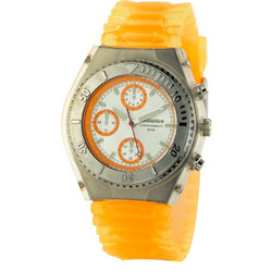Chronotech Γυναικείο Ρολόι με Πορτοκαλί Δερμάτινο Λουράκι CT7284-05