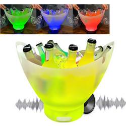 Φωτιζόμενη Σαμπανιέρα Πάγου 7L με Bluetooth Ηχείο και RGB LED Αndowl Q-IB210
