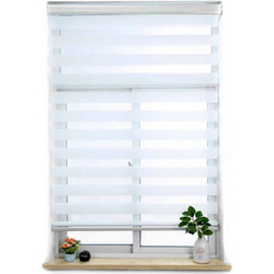 Ρολοκουρτίνα Zebra Day & Night Μερικής Συσκότισης 80x180cm σε 5 Αποχρώσεις Λευκό