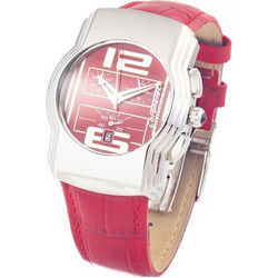 Chronotech Γυναικείο Ρολόι με Φούξια Δερμάτινο Λουράκι CT7280M-05