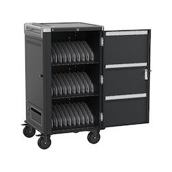 Ewent EW1700 Portable Device Management Cart/Cabinet in Black and Grey