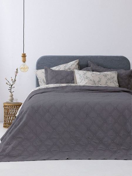 ΣΕΤ ΚΟΥΒΕΡΛΙ ΥΠΕΡΔΙΠΛΟ PALAMAIKI HOME IFIGENEIA GREY 3ΤΜΧ (220X240CM)