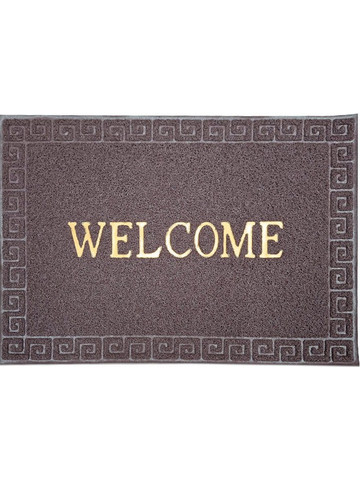 Πατάκι Εισόδου Welcome Μαιάνδρος Τύπου Αράχνη 10mm Καφέ Γαρύφαλλο 50x70