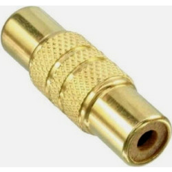 Μούφα RCA Θηλυκό-Θηλυκό GBC 29.1332.05 - Επίχρυση, Inline Barrel & 3τμχ
